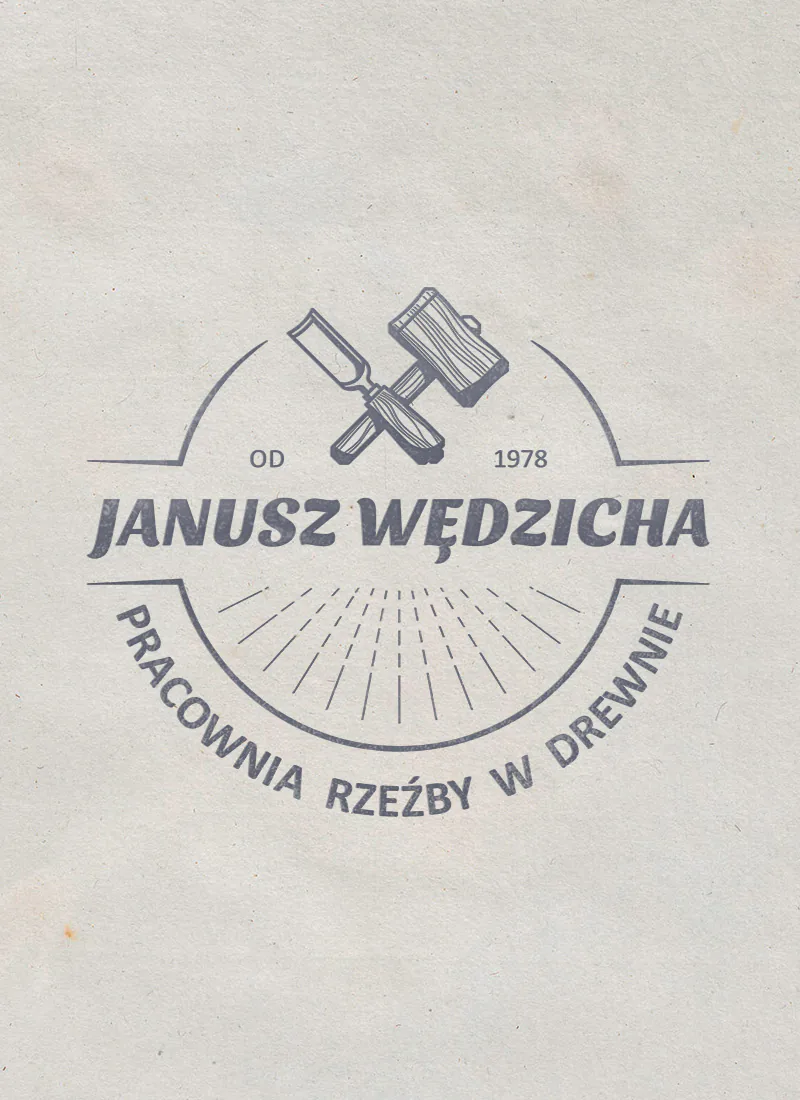 Znak graficzny pracowni rzeźby w drewnie